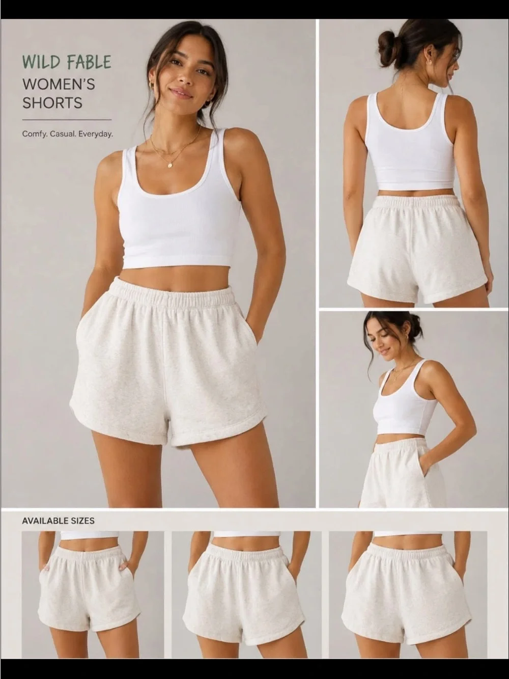 NWT Wild Fable Cream Pull-On Lounge Shorts